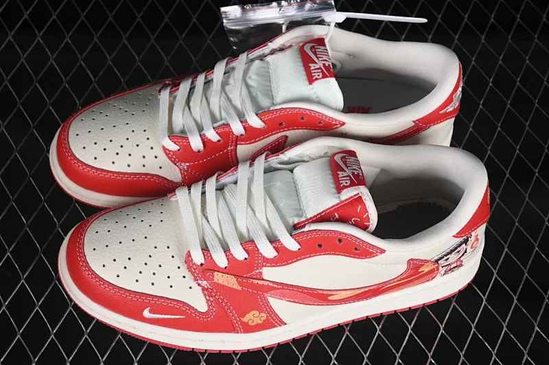 All categories Air Jordan Jordan series basketball shoes Air Jordan 1 Low high-end customized low-top sneakers Travis Scott x Fragment Design x Air Jordan 1 Low OG SP AJ1 Qiao 1 Nezha joint magic pill low-top cultural casual sneakers XS2025-088